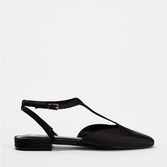 Satin Effect Flat Shoes - Picture 2 of 8